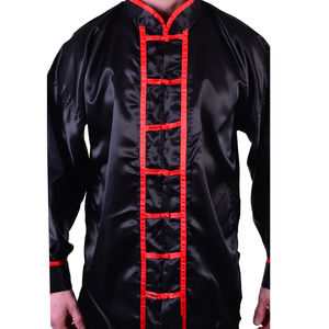 Uniformes de Kung Fu 2026 Negros con Ribetes Rojos, Producto Clásico de Alta Calidad, Venta Caliente, Servicio OEM - Product Image 4