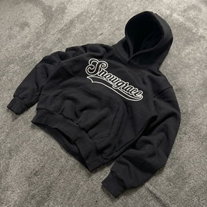 Sudadera con Capucha Negra para Hombre Snowgrace, de Felpa de Algodón, Informal, con Logotipo Frontal y Bolsillo, Corte Regular, para Otoño - Product Image 5