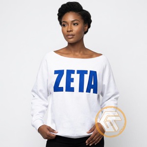 เสื้อผ้าสตรีแบบสั่งทำขายส่ง ดีไซน์ล่าสุดของ Zeta Phi Beta ปักลายสำหรับฤดูหนาว ผลิตจากผ้าฝ้ายฟลีซ ระบายอากาศได้ดี ด้านหน้า - Product Image 4