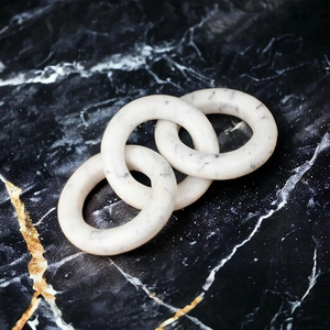 Anillo de Mármol Decorativo para el Hogar, Cadena de Mármol Natural, Decoración de Cadena de Piedra Hecha a Mano para Decoración de Interiores, Forma Redonda - Product Image 3