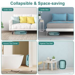 Lot de 2 bacs à bain de pieds pliables multifonctionnels de 15 L/4 gallons avec 8 rouleaux de massage et 54 billes SPA pour trempage et relaxation - Product Image 6