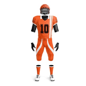 Maillot de football américain personnalisé à col en V pour homme, grande taille, 100 % polyester, séchage rapide, imprimé par transfert thermique, avec taille élastique latérale - Product Image 4