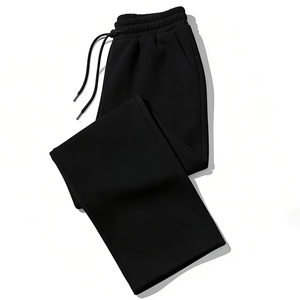 OEM ODM <b>Men</b> Activewear Lounge Pants Solid <b>White</b> Cotton Blend Drawstring Casual Trouser Plain <b>Men</b> Sweatpants Loose Fit Trousers - Product Image 1