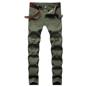 ชุดยีนส์และแจ็คเก็ตแฟชั่นพลัสไซส์สำหรับผู้ชาย ผ้าเดนิมยืดผสมคอตตอน เอวสูง สวมใส่สบาย ระบายอากาศได้ดี เหมาะสำหรับฤดูหนาว พร้อมปักโลโก้ตามสั่ง - Product Image 6