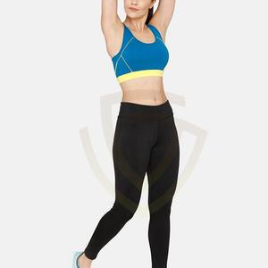 เสื้อชั้นในกีฬาผู้หญิงผ้าสแปนเด็กซ์/โพลีเอสเตอร์ พิมพ์โลโก้ตามสั่ง ป้องกันแบคทีเรีย บริการ OEM ขายส่ง รับผลิตเสื้อชั้นใน - Product Image 4