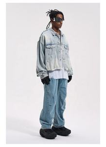 Veste en jean pour homme OEM 2026, marque privée, sur mesure, en stock, dropshipping - Product Image 2