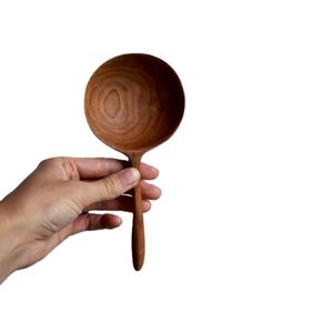 Ensemble d'ustensiles de cuisine classiques en teck naturel ou en acacia avec repose-cuillère, ensemble de cuillères de cuisine en bois et support pour ustensiles - Product Image 1