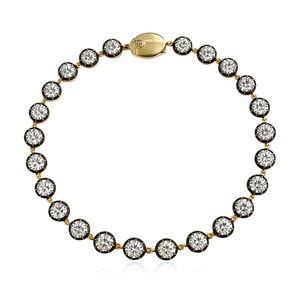 14K Gold Black Rhodium Lab Grown Diamond Tennis <b>Bracelet</b>, Georgian Cut Vintage Style Statement <b>Bracelet</b> Luxury Jewelry Gift for - Product Image 4