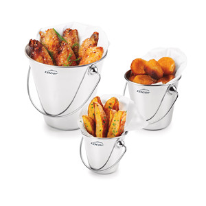 Set di 3 mini contenitori per snack Lacor con manico per servire cibo - Product Image 1
