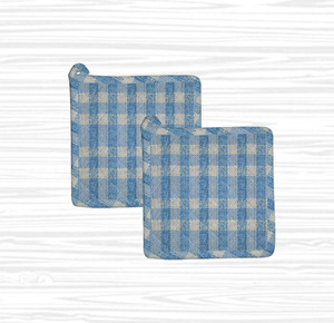 Indian Premium Cotton Woven Pot Holder Custom Color Yarn Dyed Heat Resistant Eco - Sustainable Washable Kitchen <b>Home</b> <b>Textile</b>. - Product Image 4