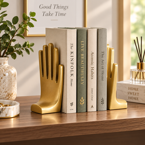 Porte-livres décoratifs en métal pour la décoration d'étagères, supports de livres sculpturaux modernes pour la maison, le bureau, la bibliothèque - Product Image 3