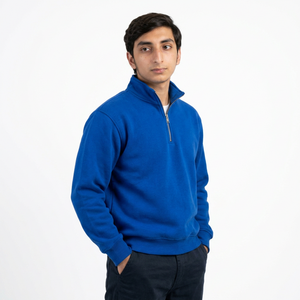 Sweat-shirt personnalisé pour homme à col montant zippé, en molleton brossé, coupe ample, style décontracté, vêtement de sport - Product Image 3