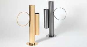 Florero Metálico de Estilo Costero Moderno de Alta Calidad, Realza Arreglos Naturales y Artificiales, Decoración para Sala de Estar, Florero de Piso/Mesa - Product Image 2