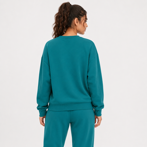 Sudadera para mujer, mezcla de algodón premium, tela cálida y cómoda, estilo relajado, manga larga, tacto suave, ropa perfecta para el día a día. - Product Image 3