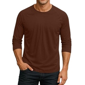 Men's Long Sleeve O-Neck Quick Dry Solid Color Slim Fit T-<b>Shirt</b> Knitted <b>100</b>%<b>Polyester</b> 200Gsm Casual Wear - Product Image 5