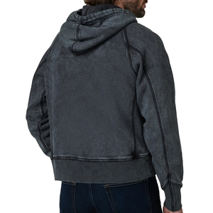 Wholesale Best Selling Acid Wash <b>Hoodie</b> Custom <b>Black</b> Color <b>Plain</b> <b>Men</b> Acid Wash <b>Hoodie</b> New Streetwear Style <b>Men</b> Acid Wash <b>Hoodie</b> - Product Image 4