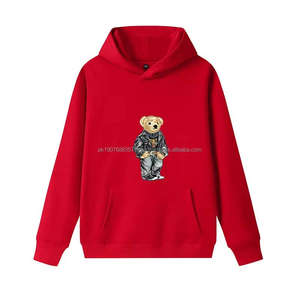 Sudadera con Capucha de Forro Polar de 400g para Mujer, Alta Calidad, Estilo Ralph Lauren X-Bear, Impresión por Transferencia de Calor, Transpirable, Sudadera con Capucha para Invierno - Product Image 6