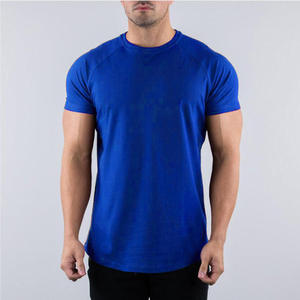 Camiseta de Manga Corta para Hombre, Corte Ajustado, Cuello Redondo, Color Sólido, Transpirable, Tejida, Informal, Color Granate - Product Image 5