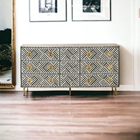Commode à tiroirs en os incrusté, meuble de salon, commode en os incrusté, meubles en os incrusté pour l'artisanat indien