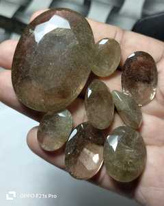 BAITHU GEMS MINERALS พลอยอะความารีนสีน้ำผึ้งธรรมชาติขัดเงา รูปทรงเหลี่ยมเพชรพลอย พร้อมประกายสีทอง  รูปทรงที่ปรับแต่งได้ - Product Image 5