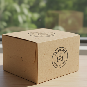 Cajas de Pastel Cilíndricas de Papel Corrugado Reciclable y Ecológico con Cierre Magnético y Asa, Impresión de Logotipo Personalizado para Panadería - Product Image 6