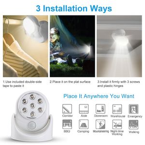 Wireless LED Spotlight 90 Degrees <b>Motion</b> <b>Sensor</b> Night Lamp 360 Degrees Rotate Cordless Stairs <b>Lights</b> 23ft Sen Night <b>Lights</b> - Product Image 6