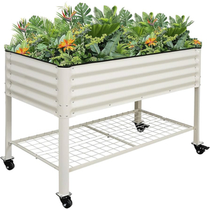 Wholesale Round Galvanized Steel Garden Bed <b>Large</b> Metal Planter <b>Box</b> For Vegetables & Flowers Open Bottom Garden Kit For Outdoor - Product Image 5