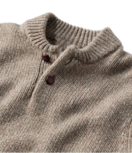 Pull en laine tricoté pour homme, couleur unie, manches longues, fermeture boutonnée, pull épais chaud pour l'hiver - Product Image 3