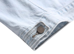 Veste en jean chaude d'hiver pour homme, style streetwear, personnalisable, élégante, vente en gros - Product Image 6