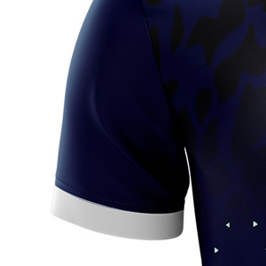 เสื้อยืดคอกลมสีน้ำเงินแบบยูนิเซ็กซ์ พิมพ์ลายแบบซับลิเมชั่น แขนสั้น ระบายอากาศได้ดี ต้านเชื้อแบคทีเรีย น้ำหนักเบา 100% - Product Image 3