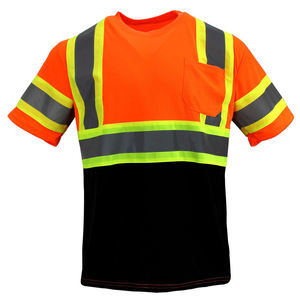 Visibility Work <b>polo</b> T-Shirt 100% polyester reflective striped safety <b>polo</b> shirt men's safety clothing - Product Image 1