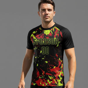 Camiseta de Fútbol Unisex 100% Poliéster Transpirable de Secado Rápido con Cuello Redondo y Manga Corta con Nombre y Números del Equipo - Product Image 4