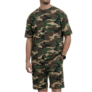 Conjunto de Camiseta y Pantalones Cortos de Algodón para Hombre, Conjunto Personalizado de Camiseta y Pantalones Cortos para Hombre, Camisetas de 2 Piezas - Product Image 5