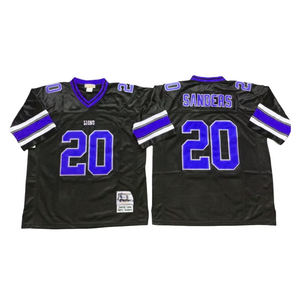Vente en gros Nouveautés Maillots de football américain de style personnalisé de qualité supérieure Équipes des Lions # 20 maillots à manches courtes - Product Image 3