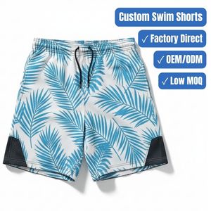 Fabricante de Shorts de Baño con Logotipo Personalizado, Shorts de Playa de Marca Privada OEM, Shorts de Baño de Secado Rápido para Verano - Product Image 1