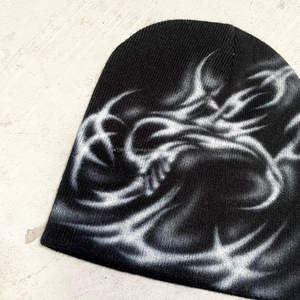 Fabrication de haute qualité personnalisé Vintage jeunesse à la mode Y2k hommes femmes Jacquard hiver caractère imprimé tricoté bonnet chapeaux - Product Image 2