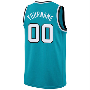 Maillot de basket-ball personnalisé pour équipe de club, en polyester noir, respirant et à séchage rapide, avec numéros et nom pour hommes - Product Image 3