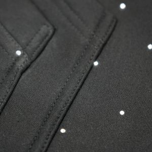 High Quality 380 GSM Heavyweight <b>Rhinestone</b> Zip Hoodie Custom Fleece Crystal Studded Streetwear Winter 100% Cotton <b>Jacket</b> Unisex - Product Image 6