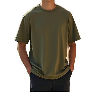 Coupe régulière vierge couleur unie Baggy Style Hip Hop Joggers vêtements de sport T-shirts décontractés pour hommes vêtements d'extérieur respirants Streetwear - Product Image 3