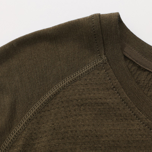Maillot en maille de laine mérinos classique, style uni, sérigraphié, doux, 170 GSM, vierge, écologique, régulateur d'humidité, coupe classique pour homme - Product Image 5