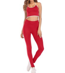 Conjunto de Yoga para Mujer, 2 Piezas, Transpirable, de Secado Rápido, Ropa Deportiva Cómoda, Tejido Elástico, Ropa Deportiva Activa, Cintura Alta - Product Image 1