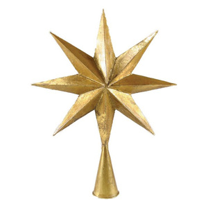 Premium Handcrafted Eco-Friendly Durable Personalized Iron Metal <b>Christmas</b> <b>Tree</b> Hanging Ornament Set Antique Gold Decoration - Product Image 3