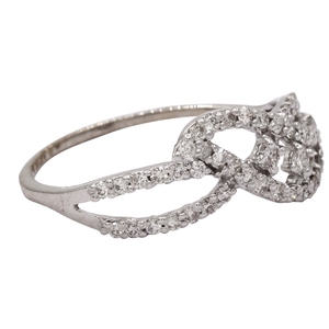 แหวนครบรอบสำหรับผู้หญิง ดีไซน์คลาสสิก ประดับเพชรจาก Djewels Lab Grown Diamond ทองคำขาว 14K ปรับขนาดได้ ทรงบริลเลียนท์ รับรองโดย IGI INGEMCO - Product Image 3