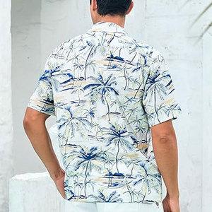 Camisa Hawaiana para Hombre, Manga Corta, Estampado Floral Tropical, con Botones, Informal, para Playa, Vacaciones, Fiestas de Verano y Resort - Product Image 3