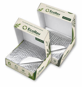 EcoRev ECO16 Hojas de Papel de Aluminio Plateado Laminado con Aislamiento Térmico y Diseño de Panal para Envolver Hamburguesas y Sándwiches Precortados - Product Image 6