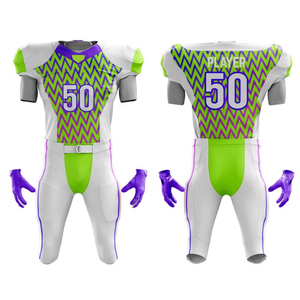 Uniforme de football américain de qualité supérieure, couleur personnalisée, 100% polyester, séchage rapide, vêtements de sport, vente chaude, équipe Lamar Jackson - Product Image 1