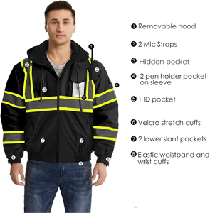 Professional Winter Safety <b>Jacket</b> Waterproof Insulated Workwear Premium Manufacturer Bulk Orders - Product Image 5