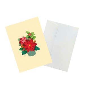 Wholesale 3D Pop Up Card Red Poinsettias Christmas, Vietnam Manufacturer 3D Handmade Greeting Card Paper <b>Gift</b> Souvenir For Noel - Product Image 6