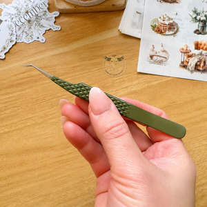 Ensemble professionnel de 2 pinces à épiler de précision pour extensions de cils et 2 ciseaux de beauté en acier inoxydable, accessoires pour extensions de cils - Product Image 3