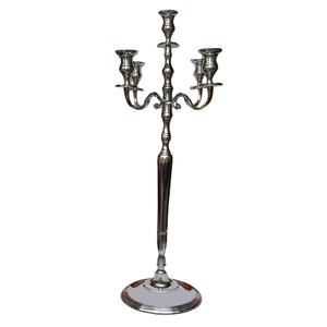 Candelabros altos para sala de estar, decoración de velas de aluminio con acabado brillante, candelabros hechos a mano a la venta - Product Image 1